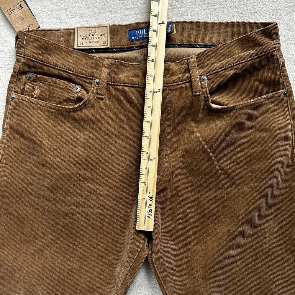 Polo Ralph Lauren Pants Men's 34x32 Corduroy Varick Slim Straight Lightweight